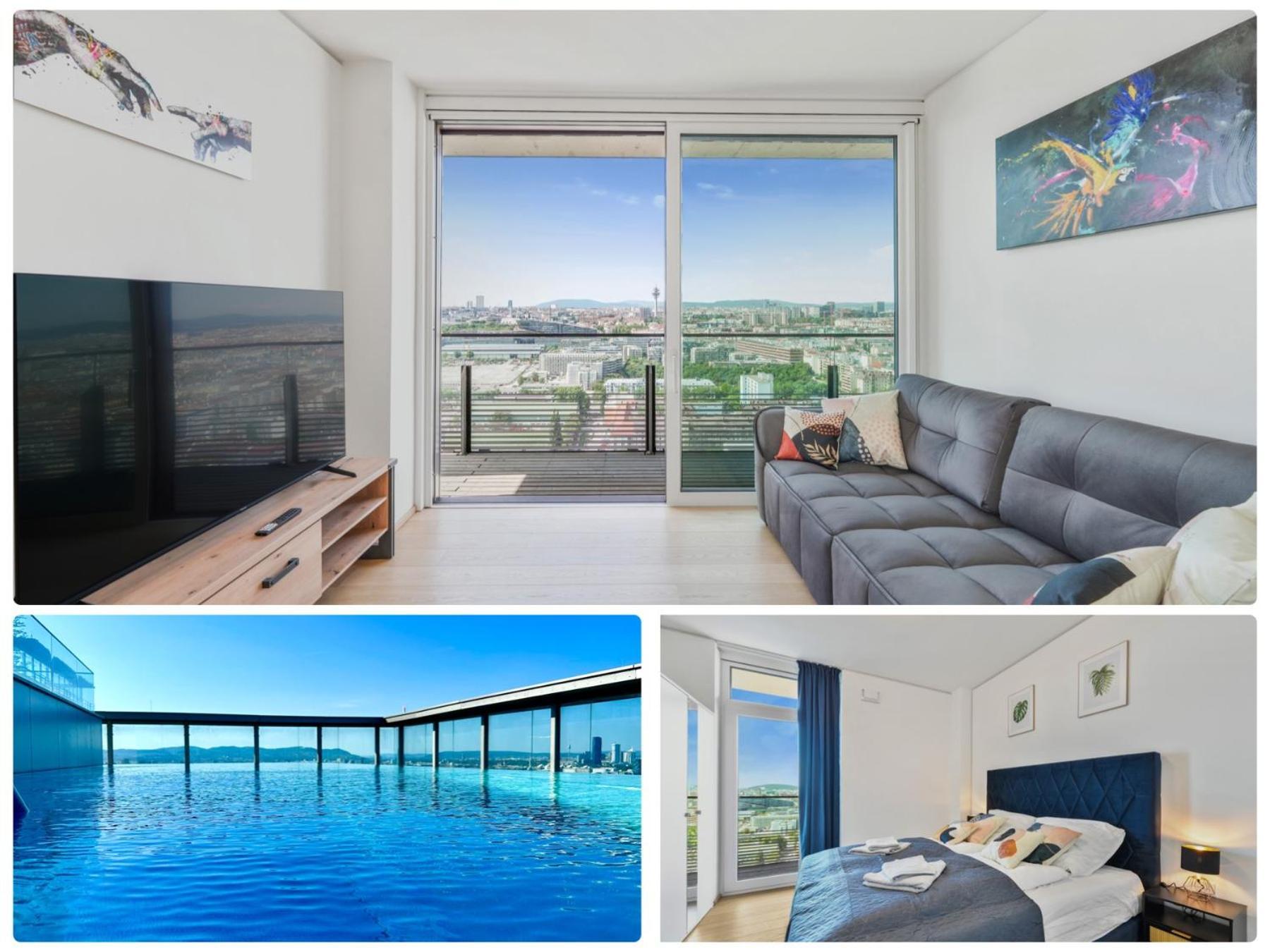 Luxury Penthouse I Rooftop Pool I Self Check-In Βιέννη Εξωτερικό φωτογραφία
